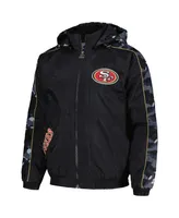 Men's Starter Black San Francisco 49ers Thursday Night Gridiron Full-Zip Hoodie