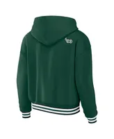 Women's Wear by Erin Andrews Green Minnesota Wild Lace-Up Pullover Hoodie