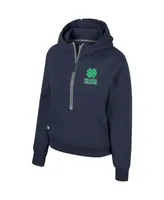 Women's Colosseum Navy Notre Dame Fighting Irish Margo Raglan Half-Zip Hoodie