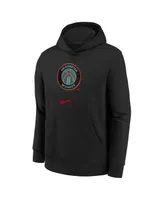 Big Boys Nike Black Distressed Washington Wizards 2023/24 City Edition Essential Pullover Hoodie