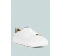 Schick Womens Lace Up Leather Sneakers
