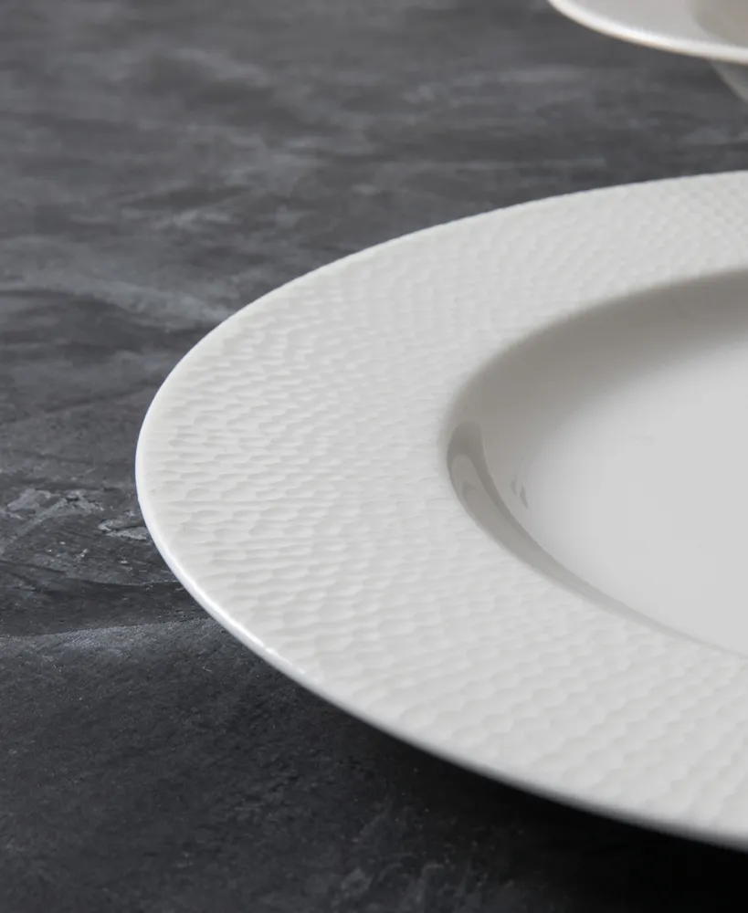 Fortessa Amanda White Embossed Oval Platter