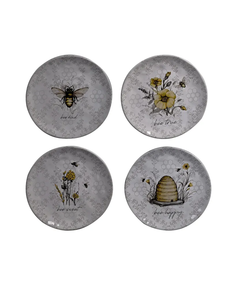 Certified International Bee Sweet 4-Pc. Salad Plates asst.