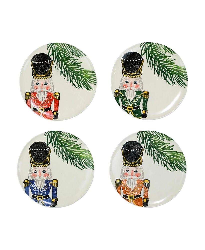 Vietri Nutcrackers Dinnerware Salad Plates, Set of 4