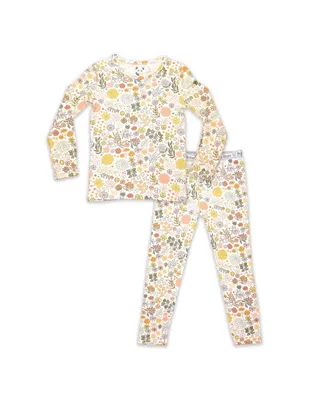 Bellabu Bear Toddler| Child Girls Fall Floral Set of 2 Piece Pajamas