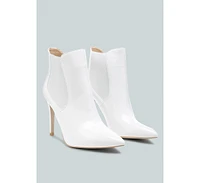 Molina High Heeled Chelsea Boot White
