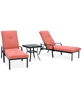 St Croix Outdoor 3-pc Chaise Set (2 Lounge Chairs + 1 End Table)