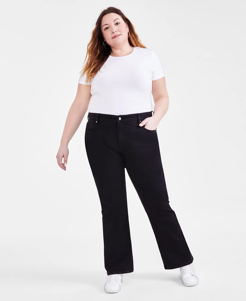 Style & Co Plus Mid Rise Curvy Bootcut Jeans, Created for Macy's