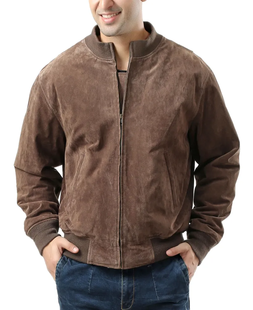 Landing Leathers Men Wwii Suede Leather Tanker Jacket