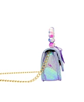 Girl's Purple Mermaid Pearl Handle Seashell Handbag