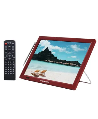 Trexonic Portable Rechargeable 14 Inch Led Tv with Hdmi, Sd/Mmc, Usb, Vga, Av In/Out and Built-in Digital Tuner