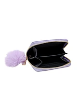 Tiny Treats + Zomi Gems Girls Purple Shiny Heart Patch Wallet