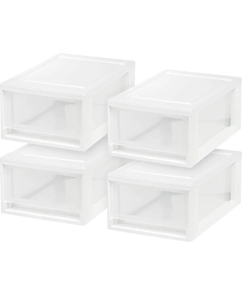 Plastic Drawers, Stackable Storage Drawers, 4 Drawers Plastic