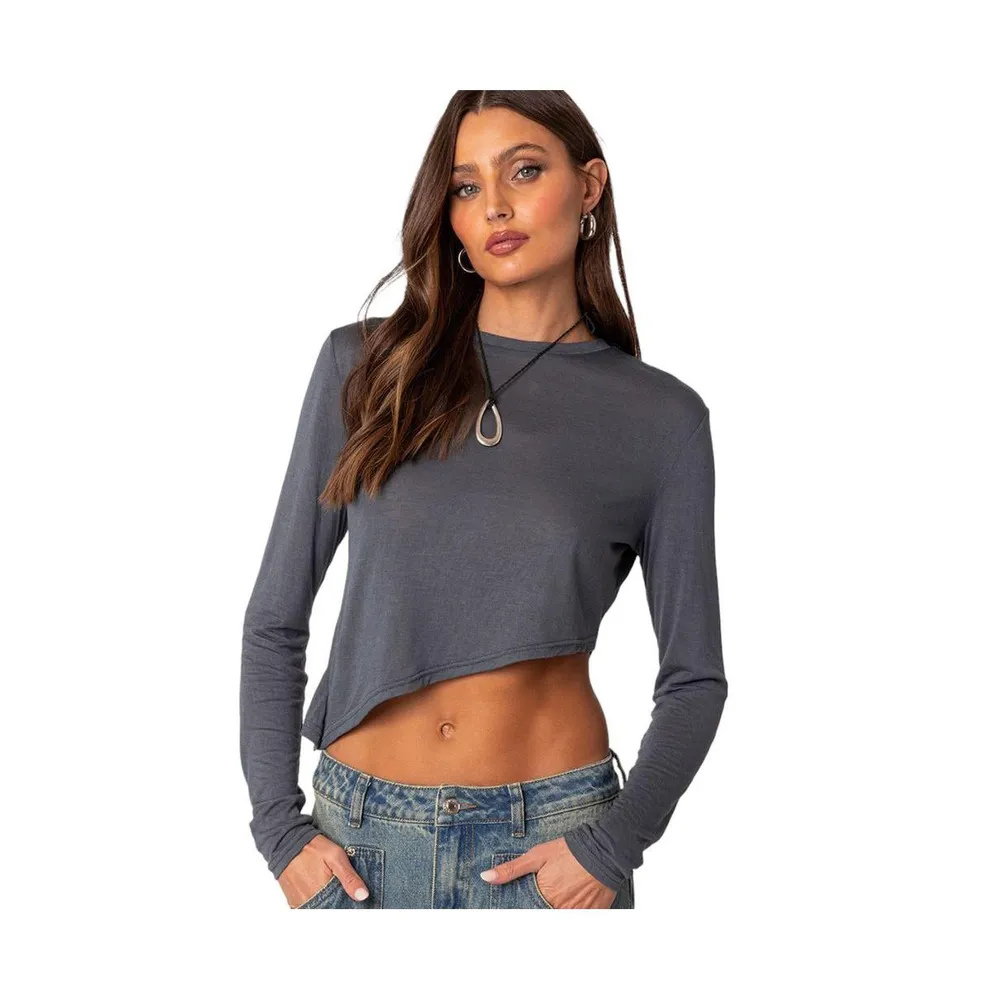 Women's Asymmetric long sleeve t shirt