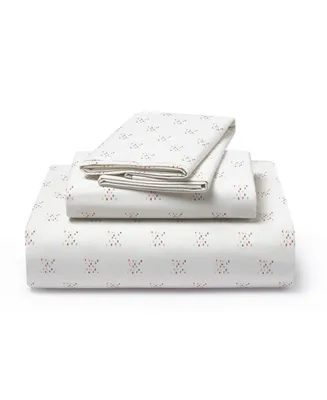 Justina Blakeney Xoxo 200-Thread Count Cotton Percale -Pc Sheet Set