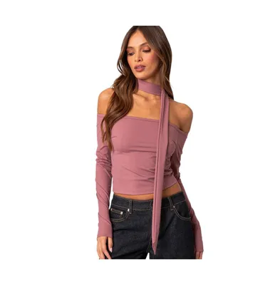 Women's Off shoulder two piece scarf top