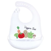 Hudson Baby Infant Boy Silicone Bibs 3pk, Veggies, One Size