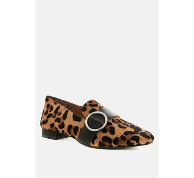 Naomi Womens Leopard Printed Loafers