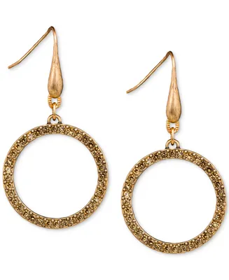 Patricia Nash Pave Open Circle Drop Earrings