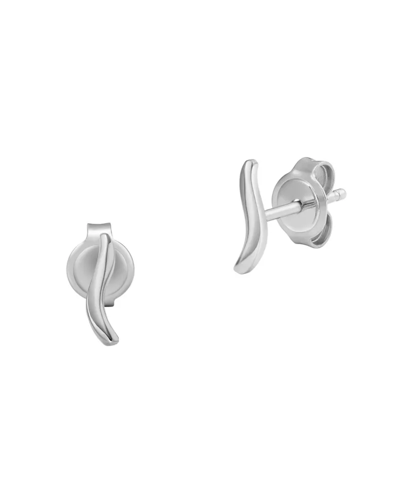 Skagen Women's Essential Waves Stainless Steel Stud Earrings