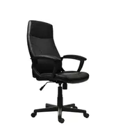 Medium Back Executive Office Chair, Black