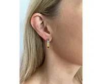 Multi Color Crystal Bar Earrings