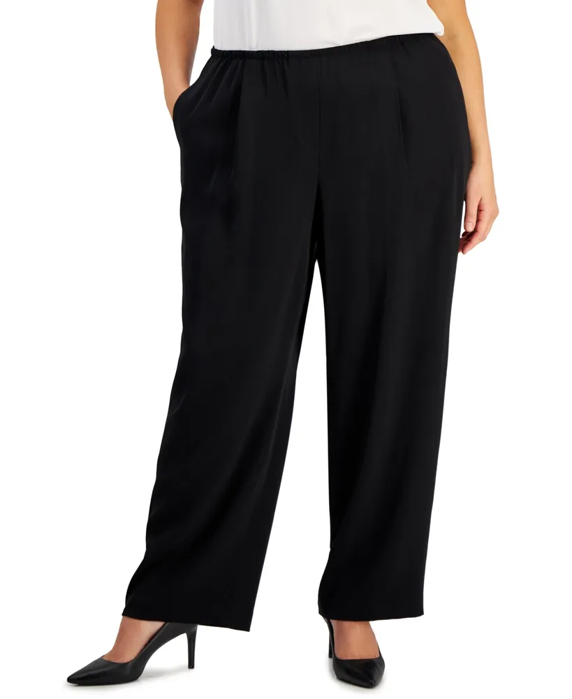 Wide-cut Pull-on Pants