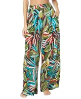 Vince Camuto Women's Printed Wide-Leg Cover-Up Pants