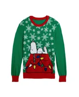 Airwaves Men's Peanuts Holiday Long Sleeve Sweater