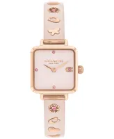 Coach Women's Cass Blush Resin Bangle Bracelet Watch 22mm