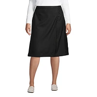 Lands' End Plus Solid A-line Skirt Below the Knee