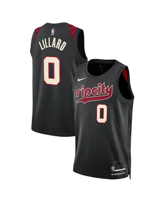 Men's and Women's Nike Damian Lillard Black Portland Trail Blazers 2023/24 Swingman Jersey - City Edition