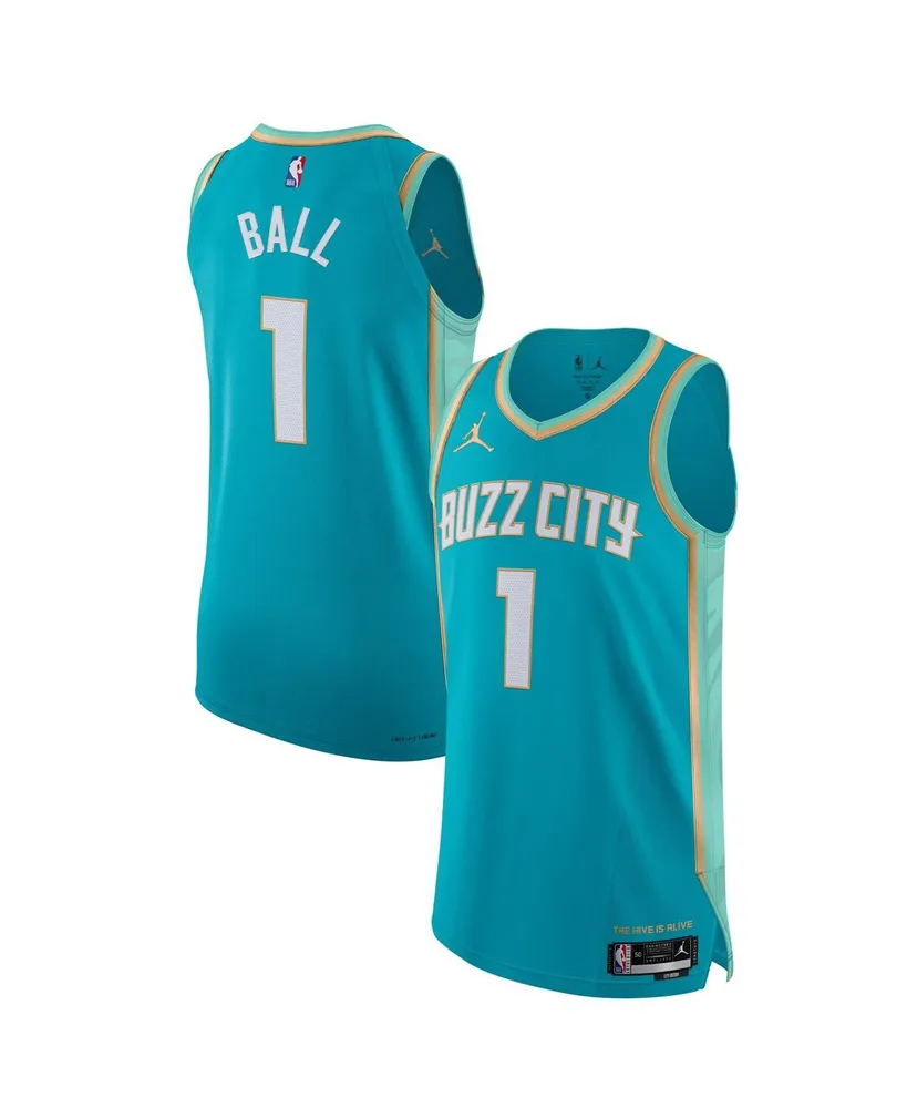 Men's Jordan LaMelo Ball Teal Charlotte Hornets 2023/24 Authentic Jersey - City Edition