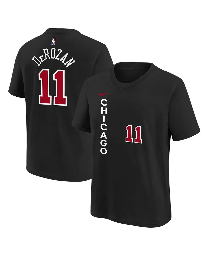 Big Boys Nike DeMar DeRozan Black Chicago Bulls 2023/24 City Edition Name and Number T-shirt