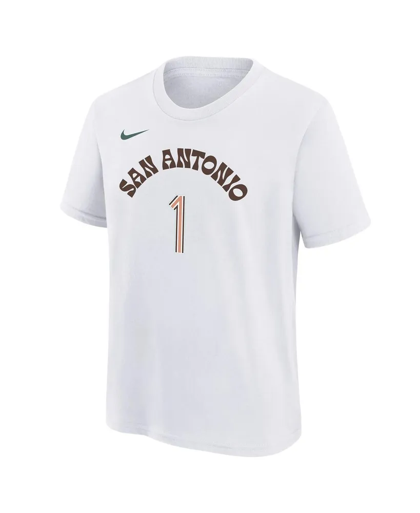 Big Boys Nike Victor Wembanyama White San Antonio Spurs 2023/24 City Edition Name and Number T-shirt