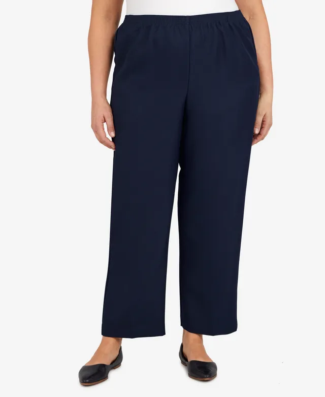 Alfred Dunner Classics Womens Mid Rise Straight Pull-On Pants, Color: Denim  - JCPenney