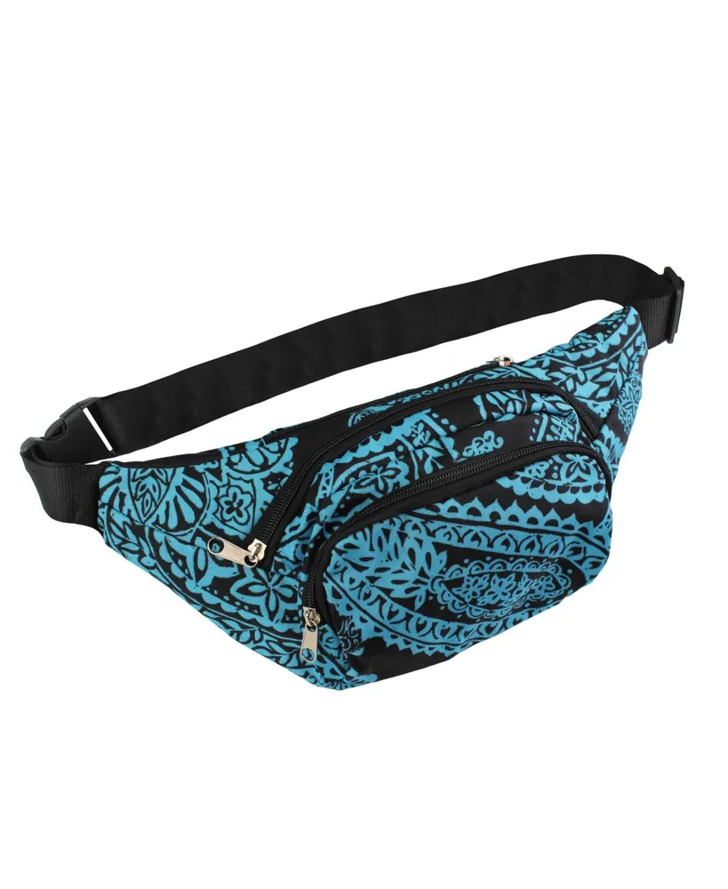 World Traveler Paisley 14-Inch Fanny Pack Adjustable Crossbody Waist