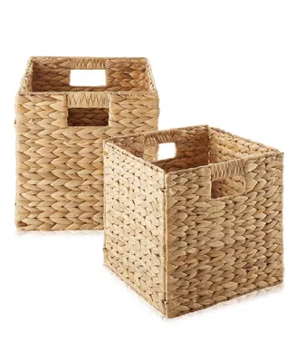 Casafield 10.5" x 10.5" Water Hyacinth Storage Baskets