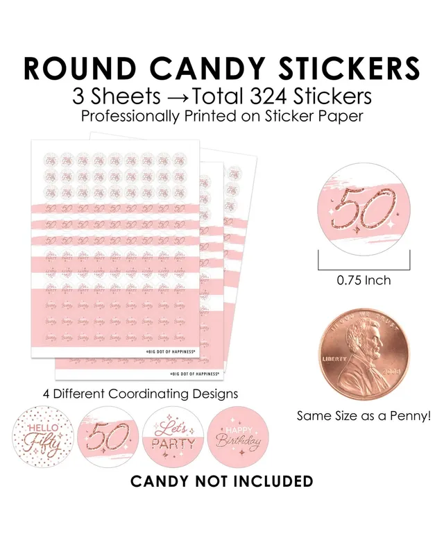 Big Dot Of Happiness Adult 90th Birthday Gold Small Round Candy Stickers  Party Favor Labels 324 Ct