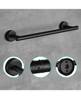 Aquaterior 5-Piece Bathroom Hardware Set Stainless Steel Towel Bar Toilet Paper Holder Hook
