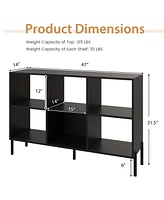 6 Cube Storage Shelf Organizer Bookcase Square Cubby Cabinet Bedroom