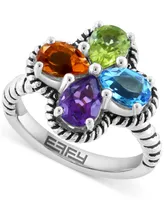 Effy Multi-Gemstone Flower Ring (2-7/8 ct. t.w.) in Sterling Silver