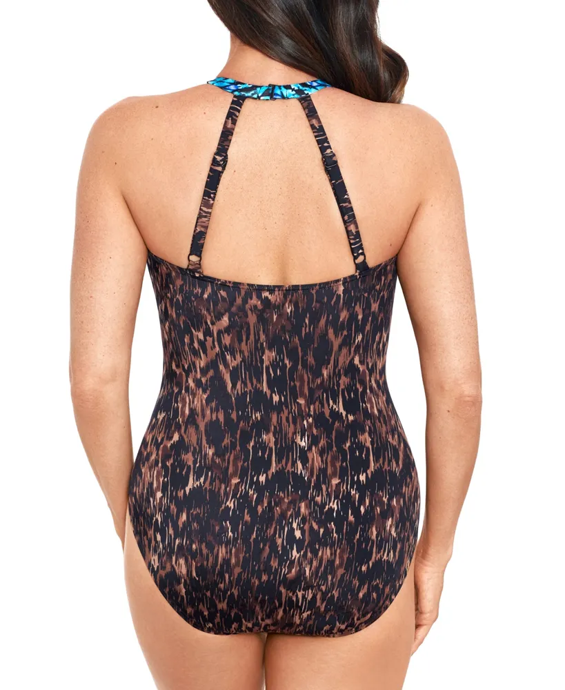 Miraclesuit Women's Untamed Wrapsody Tummy-Control One-Piece Swimsuit