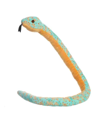 Aurora X-Large Mint Speckled Snake Playful Plush Toy Green 50"