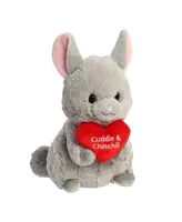 Aurora Small Just Sayin' Cuddle & Chinchill Chinchilla Valentine Heartwarming Plush Toy Gray