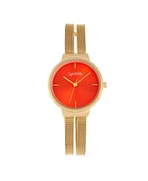 Sophie & Freda Women's Sedona Stainless Steel Strap Watch - Gold/Orange