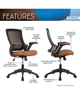 Simplie Fun Mid-Back Mesh Task Office Chair With Height Adjustable Arms