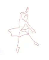 Lambs & Ivy Ballerina Baby 2-Piece Pink Ballet Dancers Wire Wall Decor