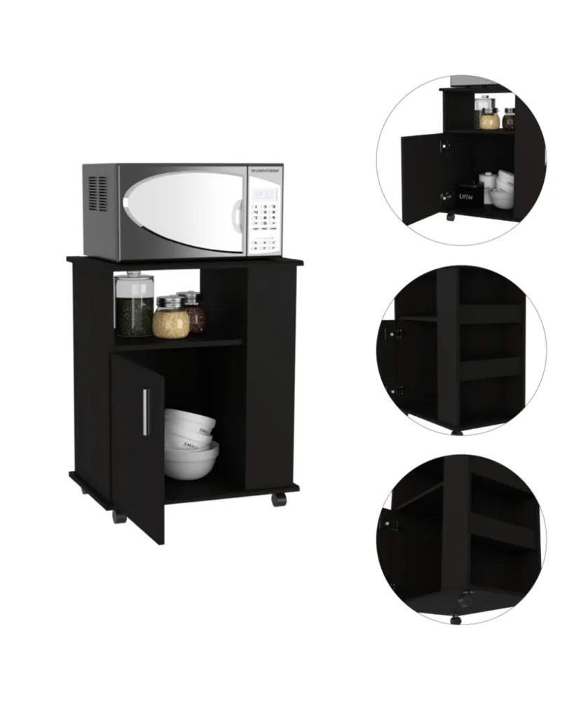 Simplie Fun Kit Lower Microwave Cabinet, Single Door