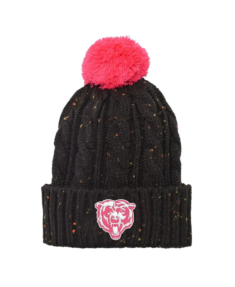Youth Boys and Girls Black Chicago Bears Nep Yarn Cuffed Knit Hat with Pom